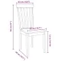 Sillas de comedor 2 uds madera maciza natural caucho by , dining chairs - Ref: Foro24-4102390, Price: 119,10 €, Discount: %