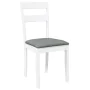 Sillas de comedor con cojines 2uds madera maciza blanco caucho by , dining chairs - Ref: Foro24-4102384, Price: 93,32 €, Disc...