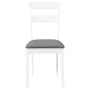 Sillas de comedor con cojines 2uds madera maciza blanco caucho by , dining chairs - Ref: Foro24-4102384, Price: 93,32 €, Disc...