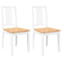 Sillas de comedor 2 unidades madera maciza de caucho blanco von , Essstühle - Ref: Foro24-4102399, Preis: 103,29 €, Rabatt: %