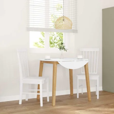 Sillas de comedor 2 unidades madera maciza de caucho blanco de , Sillas de comedor - Ref: Foro24-4102505, Precio: 122,33 €, D...