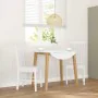 Sillas de comedor 2 unidades madera maciza de caucho blanco de , Sillas de comedor - Ref: Foro24-4102505, Precio: 122,33 €, D...