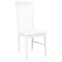 Sillas de comedor 2 unidades madera maciza de caucho blanco de , Sillas de comedor - Ref: Foro24-4102505, Precio: 122,33 €, D...