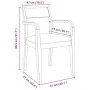 Sillas de comedor con cojines 2uds madera maciza blanco caucho von , Essstühle - Ref: Foro24-4102511, Preis: 173,86 €, Rabatt: %