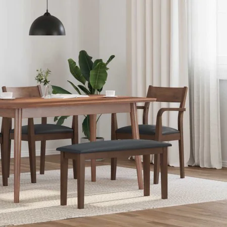 Banco 90 cm Madera Maciza Marrón Caucho von , Ess- und Küchenbänke - Ref: Foro24-4102593, Preis: 70,35 €, Rabatt: %