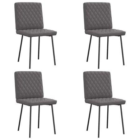 Sillas de comedor 4 unidades cuero sintético gris de , Sillas de comedor - Ref: Foro24-3315215, Precio: 168,57 €, Descuento: %