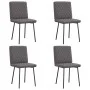 Sillas de comedor 4 unidades cuero sintético gris de , Sillas de comedor - Ref: Foro24-3315215, Precio: 168,57 €, Descuento: %