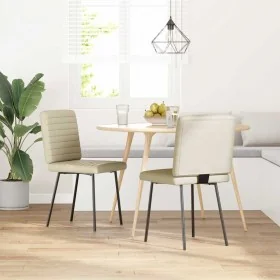 Sillas de comedor 2 unidades cuero sintético crema by , dining chairs - Ref: Foro24-4101167, Price: 86,96 €, Discount: %