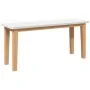 Banco 90 cm madera maciza caucho blanco de , Bancos de comedor y cocina - Ref: Foro24-4102598, Precio: 70,34 €, Descuento: %
