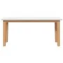 Banco 90 cm madera maciza caucho blanco de , Bancos de comedor y cocina - Ref: Foro24-4102598, Precio: 70,34 €, Descuento: %
