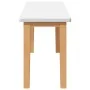 Banco 90 cm madera maciza caucho blanco de , Bancos de comedor y cocina - Ref: Foro24-4102598, Precio: 70,34 €, Descuento: %