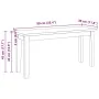 Banco 90 cm madera maciza caucho blanco de , Bancos de comedor y cocina - Ref: Foro24-4102598, Precio: 70,34 €, Descuento: %