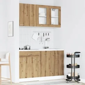 Set de muebles cocina 4 pzas madera ingeniería roble artesanal de , Armarios de cocina - Ref: Foro24-3328574, Precio: 266,49 ...