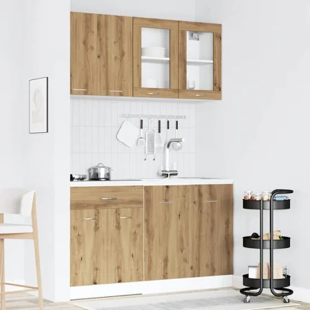 Set de muebles cocina 4 pzas madera ingeniería roble artesanal de , Armarios de cocina - Ref: Foro24-3328574, Precio: 266,49 ...