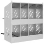 Nido para gallinas con 8 compartimentos plateado galvanizado de , Jaulas y habitáculos para animales pequeños - Ref: Foro24-8...