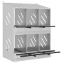 Nido para gallinas con 6 compartimentos plateado galvanizado by , Cages and habitats for small animals - Ref: Foro24-864352, ...