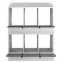Nido para gallinas con 6 compartimentos plateado galvanizado by , Cages and habitats for small animals - Ref: Foro24-864352, ...