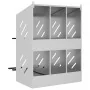 Nido para gallinas con 6 compartimentos plateado galvanizado by , Cages and habitats for small animals - Ref: Foro24-864352, ...