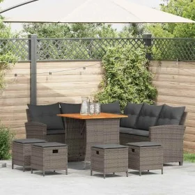 Juego de sofás de jardín en forma de L con cojines 6 pzas gris by , Garden sets - Ref: Foro24-3213541, Price: 531,47 €, Disco...