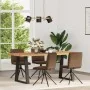 Sillas de comedor 4 unidades piel de ante artificial marrón by , dining chairs - Ref: Foro24-3315378, Price: 222,62 €, Discou...