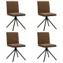 Sillas de comedor 4 unidades piel de ante artificial marrón by , dining chairs - Ref: Foro24-3315378, Price: 222,62 €, Discou...