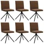 Sillas de comedor 6 unidades piel de ante artificial marrón von , Essstühle - Ref: Foro24-3315648, Preis: 332,50 €, Rabatt: %