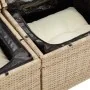 Set sofás jardín y cojines 5 pzas ratán sintético acacia beige by , Garden sets - Ref: Foro24-3327432, Price: 399,68 €, Disco...