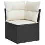 Set sofás jardín y cojines 6 pzas ratán sintético acacia negro by , Garden sets - Ref: Foro24-3327451, Price: 476,76 €, Disco...