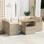 Set sofás jardín y cojines 6 pzas ratán sintético acacia beige by , Garden sets - Ref: Foro24-3327453, Price: 543,37 €, Disco...