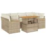 Set sofás jardín y cojines 6 pzas ratán sintético acacia beige by , Garden sets - Ref: Foro24-3327453, Price: 543,37 €, Disco...