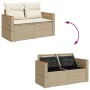 Set sofás jardín y cojines 6 pzas ratán sintético acacia beige by , Garden sets - Ref: Foro24-3327453, Price: 543,37 €, Disco...