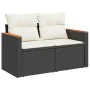Set sofás jardín y cojines 5 pzas ratán sintético acacia negro von , Gartensets - Ref: Foro24-3327430, Preis: 331,00 €, Rabat...