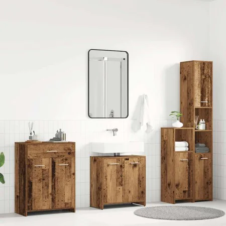 Juego de muebles de baño 4 piezas madera ingeniería envejecida von , Badezimmermöbel - Ref: Foro24-3328941, Preis: 237,77 €, ...