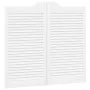 Puertas batientes diseño de lamas 1 par blanco 90x100 cm von , Türen für zu Hause - Ref: Foro24-4107144, Preis: 85,41 €, Raba...
