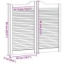 Puertas batientes diseño de lamas 1 par blanco 90x100 cm von , Türen für zu Hause - Ref: Foro24-4107144, Preis: 85,41 €, Raba...