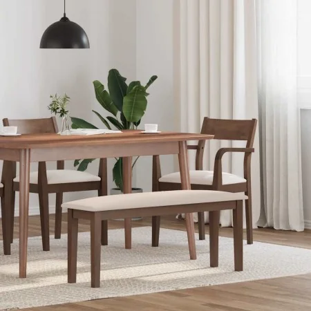 Banco 110 cm madera maciza marrón caucho von , Ess- und Küchenbänke - Ref: Foro24-4102601, Preis: 76,96 €, Rabatt: %