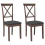 Sillas de comedor con cojines 2 uds madera maciza marrón caucho von , Essstühle - Ref: Foro24-4102402, Preis: 114,22 €, Rabat...