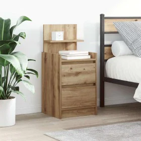 Mesillas de noche con 2 cajones 2 uds roble 38x34x80 cm by , Nightstands - Ref: Foro24-861372, Price: 96,44 €, Discount: %