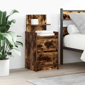 Mesillas de noche con 2 cajones 2 uds roble ahumado 38x34x80 cm by , Nightstands - Ref: Foro24-861364, Price: 93,97 €, Discou...