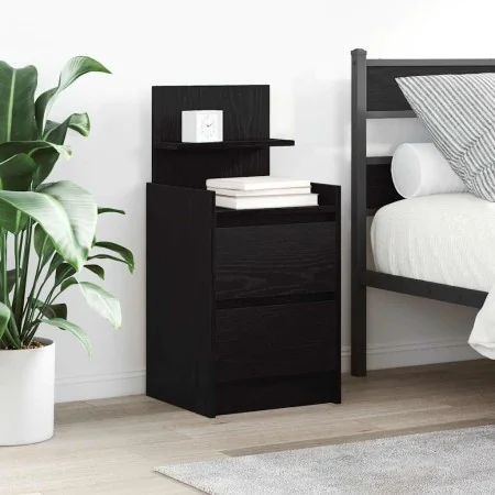 Mesillas de noche con 2 cajones 2 uds. Negro 38x34x80 cm by , Nightstands - Ref: Foro24-861358, Price: 97,84 €, Discount: %