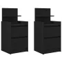 Mesillas de noche con 2 cajones 2 uds. Negro 38x34x80 cm by , Nightstands - Ref: Foro24-861358, Price: 97,84 €, Discount: %