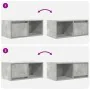 Muebles de TV 2uds madera ingeniería gris hormigón 60x31x25,5cm by , TV Furniture - Ref: Foro24-861443, Price: 63,03 €, Disco...