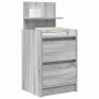 Mesillas de noche con 2 cajones 2 uds gris Sonoma 38x34x80 cm de , Mesitas de noche - Ref: Foro24-861366, Precio: 97,26 €, De...