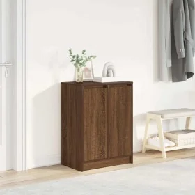 Zapatero de madera de roble marrón 57x34x76 cm by , Shoe racks and shoe organizers - Ref: Foro24-861874, Price: 85,32 €, Disc...