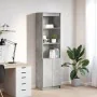 Aparador alto de madera de ingeniería gris hormigón 50x35x180cm de , Aparadores - Ref: Foro24-3328465, Precio: 101,59 €, Desc...