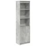 Aparador alto de madera de ingeniería gris hormigón 50x35x180cm de , Aparadores - Ref: Foro24-3328465, Precio: 101,59 €, Desc...
