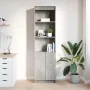 Aparador alto de madera de ingeniería gris hormigón 50x35x180cm de , Aparadores - Ref: Foro24-3328465, Precio: 101,59 €, Desc...