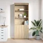 Aparador alto madera de ingeniería roble Sonoma 70x35x180 cm von , Sideboards - Ref: Foro24-3328473, Preis: 121,79 €, Rabatt: %
