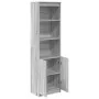 Aparador de madera de ingeniería Sonoma gris 50x35x180 cm von , Sideboards - Ref: Foro24-3328467, Preis: 107,79 €, Rabatt: %