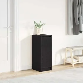 Zapatero de madera de roble negro 29,5x34x76 cm von , Schuhregale und Schuhorganisatoren - Ref: Foro24-861860, Preis: 54,47 €...